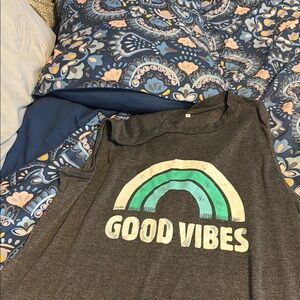 Gray 'Good Vibes' Tank Top